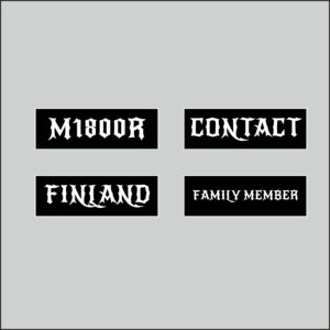 M1800Riders - kangasmerkki omalla nimellä